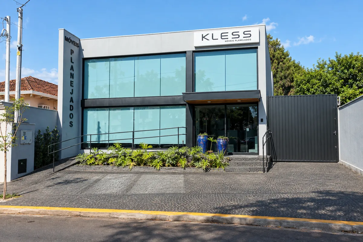 Fachada da loja Kless Sertãozinho, na Rua Voluntário Otto Gomes Martins